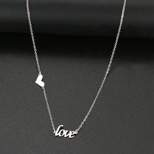 Stainless Steel Necklace Heart / Love Double Pendant /Fashion  Accessories